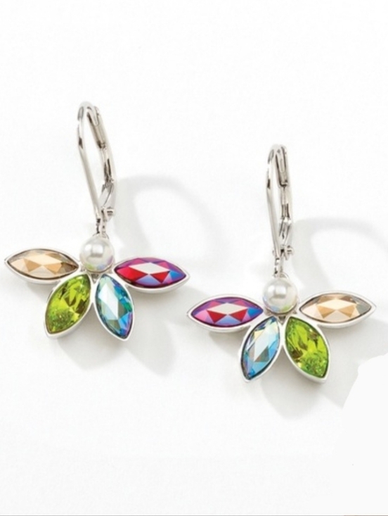 Touchstone Crystal Jewelry - Touchstone Crystal Swarovski Shimmering Garden Earrings